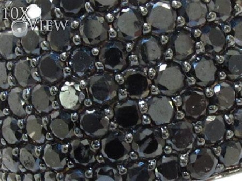 .925 Sterling Silver Black Diamond Infinity Band, photo 3 of 8