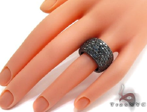 .925 Sterling Silver Black Diamond Infinity Band, photo 8 of 8