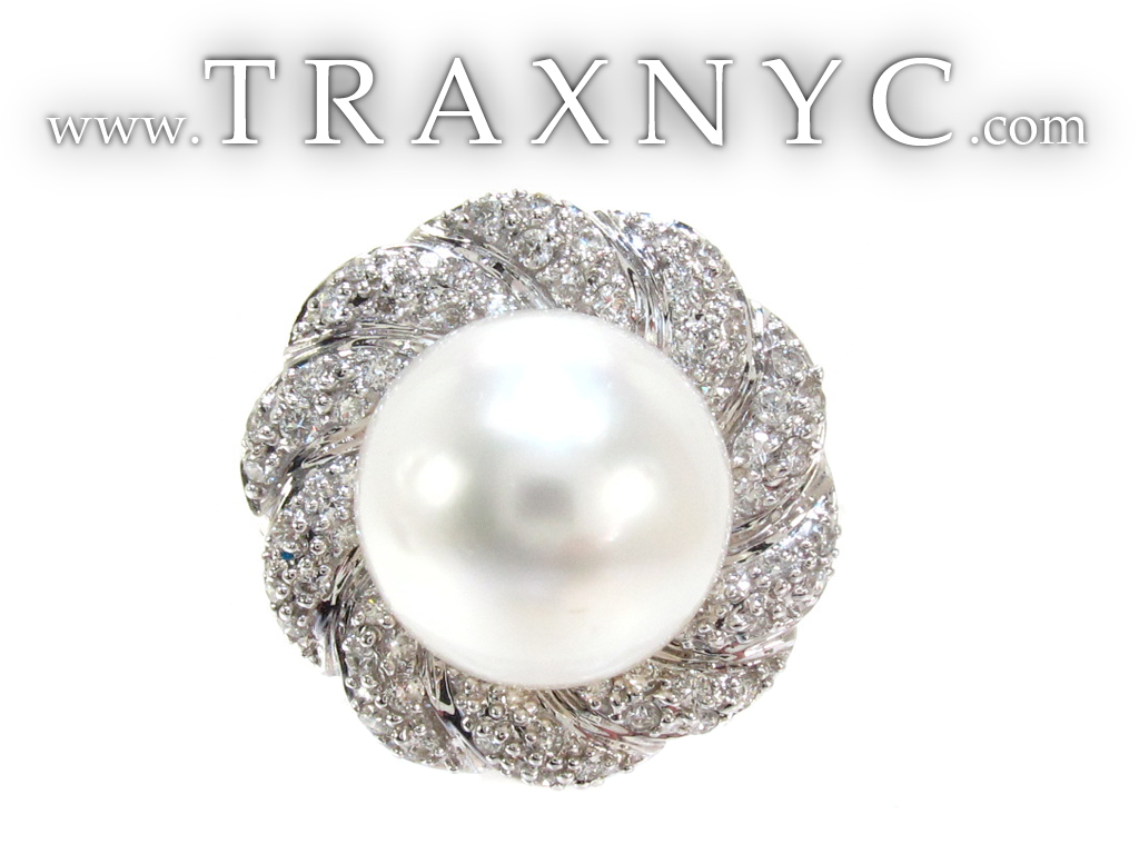 diamond pearl ring