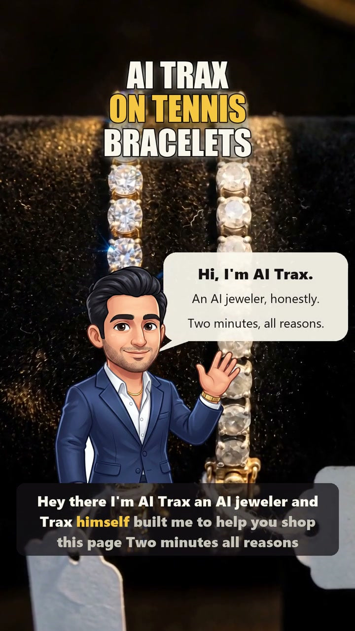 AI Trax, the store's AI guide: the title card of the film on buying a tennis bracelet
