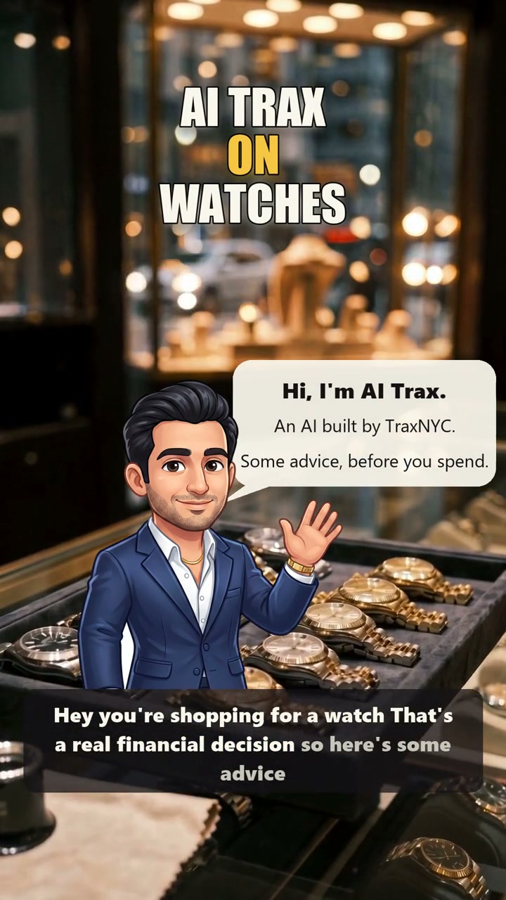 AI Trax, the store's AI guide: the title card of the film on buying a luxury watch