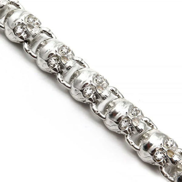 Silver Skull Link Bracelets