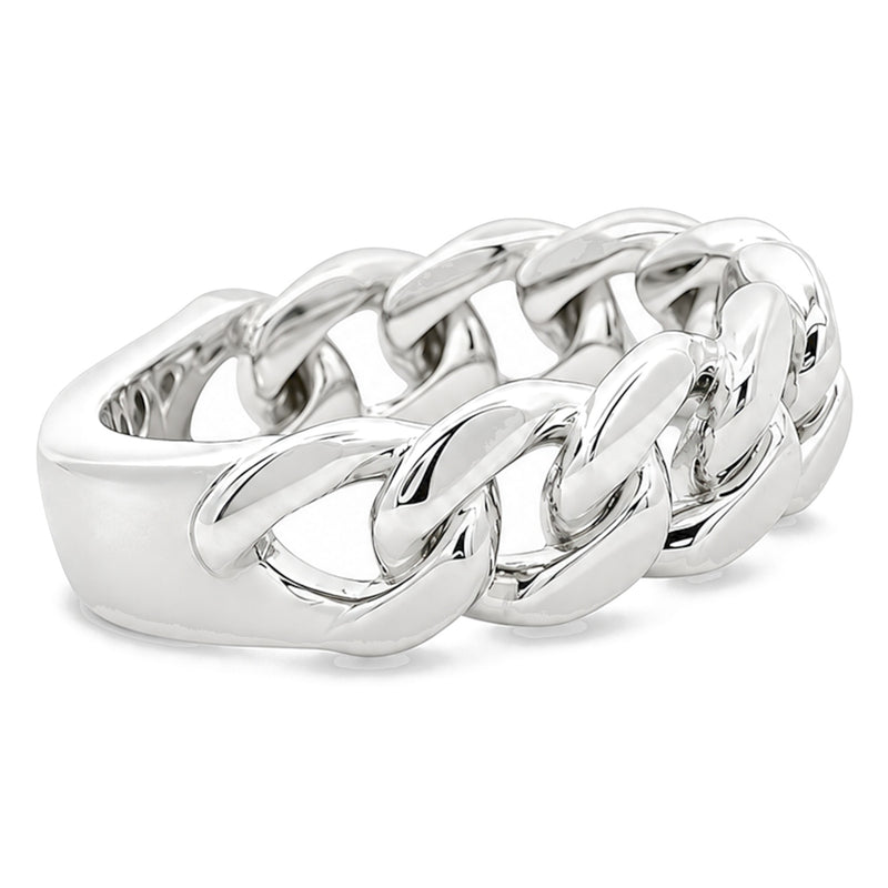.925 Silver 5mm Miami Cuban Link Ring, view 4