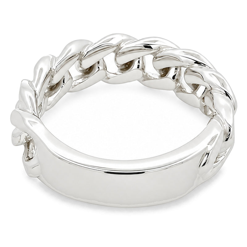 .925 Silver 5mm Miami Cuban Link Ring, view 5