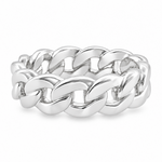 .925 Silver 6mm Miami Cuban Link Ring 67413