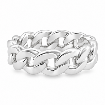 .925 Silver 6mm Miami Cuban Link Ring 67413