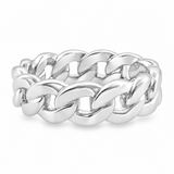 .925 Silver 6mm Miami Cuban Link Ring 67413