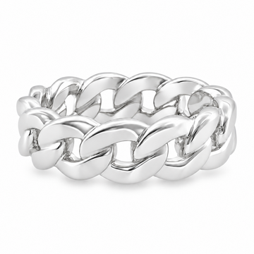 .925 Silver 6mm Miami Cuban Link Ring