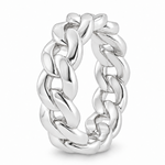 .925 Silver 6mm Miami Cuban Link Ring 67413