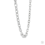 925 silver men's anchor chain necklace 3.3mm link thickness, polished finish.
