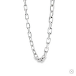 925 silver anchor chain necklace with 3.8mm assorted links, polished finish.