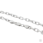 .925 silver anchor chain necklace with 3.8mm thick links and secure lobster clasp.
