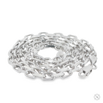 Sterling silver anchor chain necklace 3.8mm with lobster clasp, polished finish.
