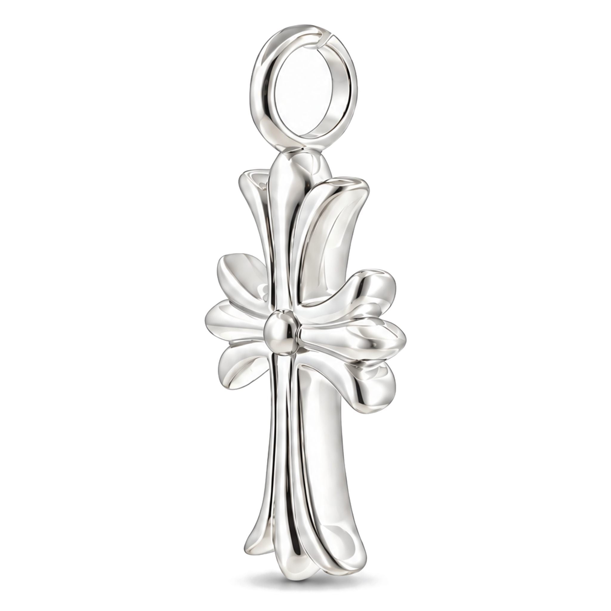Silver Black Diamond Cross Crucifix | TraxNYC