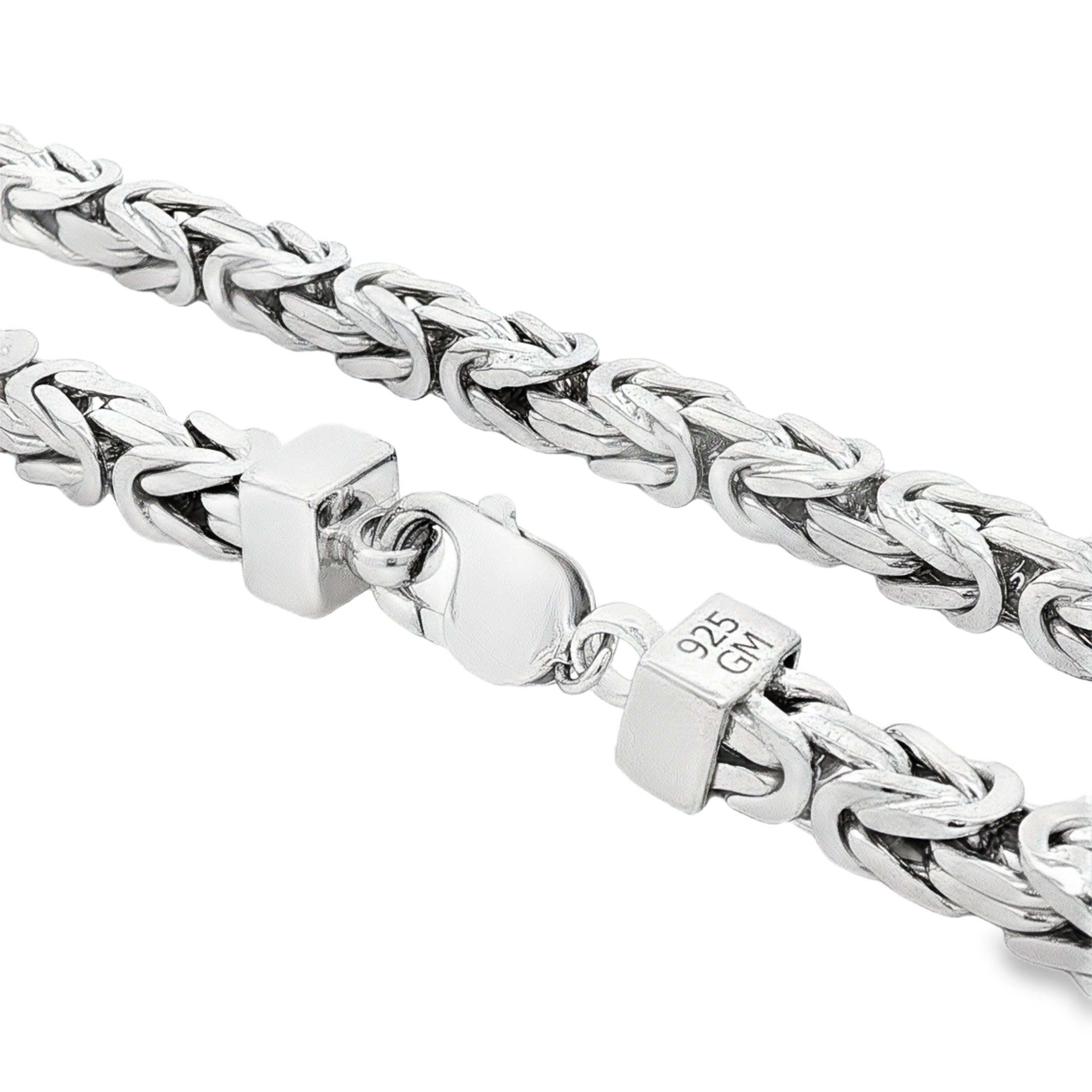 925 Silver Byzantine Link Chain 6.2mm 71306 | TraxNYC