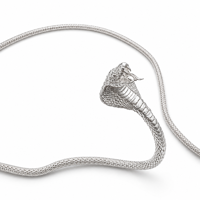 .925 Silver Cobra Necklace 71766