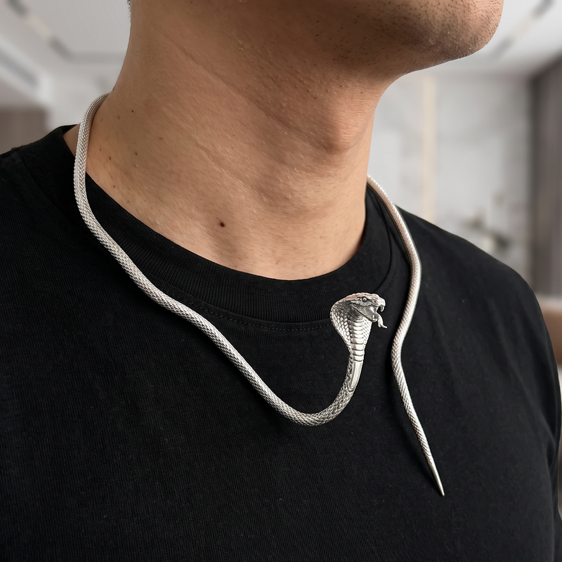 .925 Silver Cobra Necklace 71766
