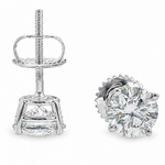 .925 Silver Diamond Earrings 1.50 Ct 71506