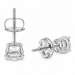 .925 Silver Diamond Earrings 1.50 Ct 71506