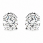 .925 Silver Diamond Earrings 1.50 Ct 71506