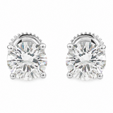 .925 Silver Lab-Grown Diamond Earrings 1.50 Ctw 71506
