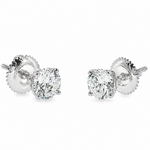 .925 Silver Diamond Earrings 1 Ct 71505