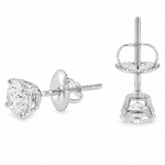 .925 Silver Diamond Earrings 1 Ct 71505