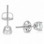 .925 Silver Diamond Earrings 1 Ct 71505