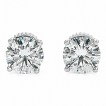.925 Silver Diamond Earrings 2 Ct 71507