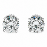 .925 Silver Lab-Grown Diamond Earrings 2 Ctw 71507