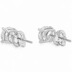 .925 Silver Diamond Earrings 2 Ct 71507