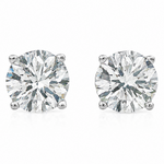 .925 Silver Diamond Earrings 3.0 Ct 71508