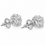 .925 Silver Diamond Earrings 3.0 Ct 71508