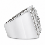 .925 Silver Diamond Pyramid Evil Eye TraxNYC Ring 66461
