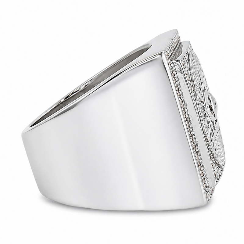 .925 Silver Diamond Pyramid Evil Eye TraxNYC Ring 66461