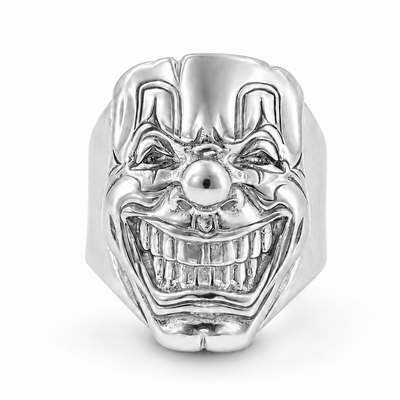 .925 Silver Happy Clown Mask Face Ring 71666
