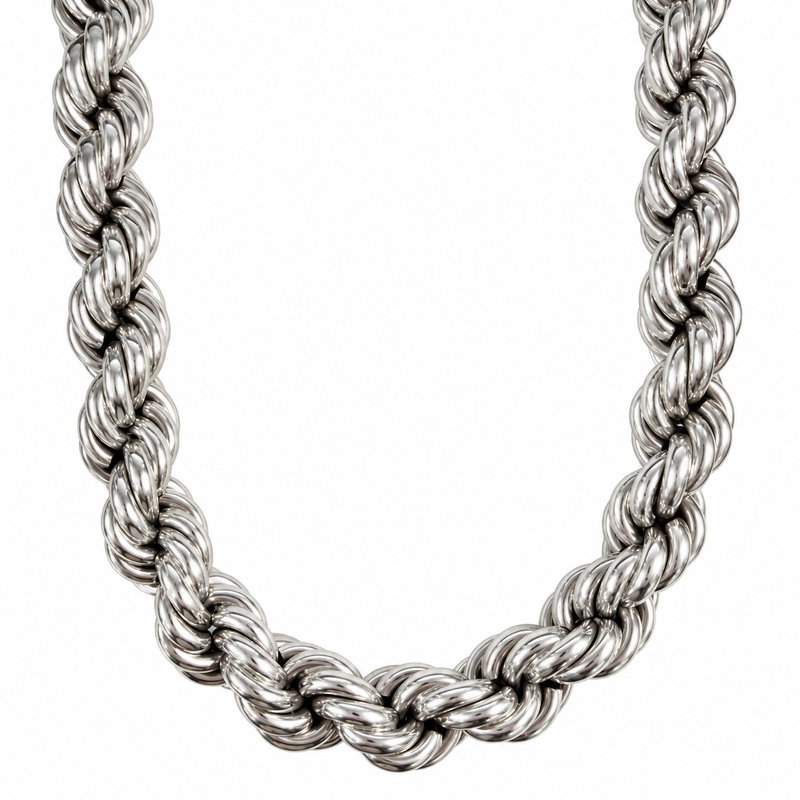 .925 Silver Hollow Rope 25mm Chain 71814