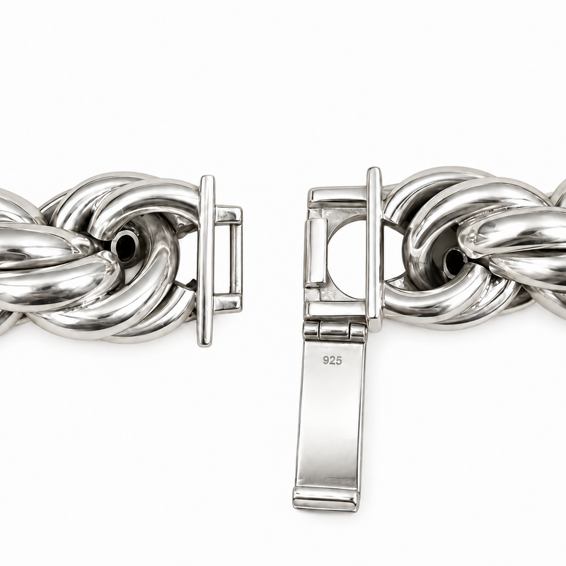 .925 Silver Hollow Rope 25mm Chain 71814