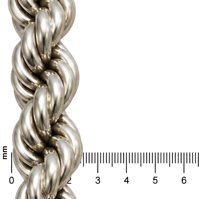 .925 Silver Hollow Rope 25mm Chain 71814