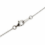 925 silver chain lariat necklace with lobster claw clasp and delicate links.