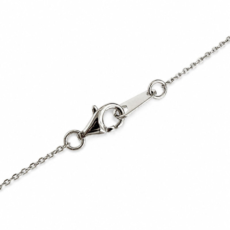 925 silver chain lariat necklace with lobster claw clasp and delicate links.