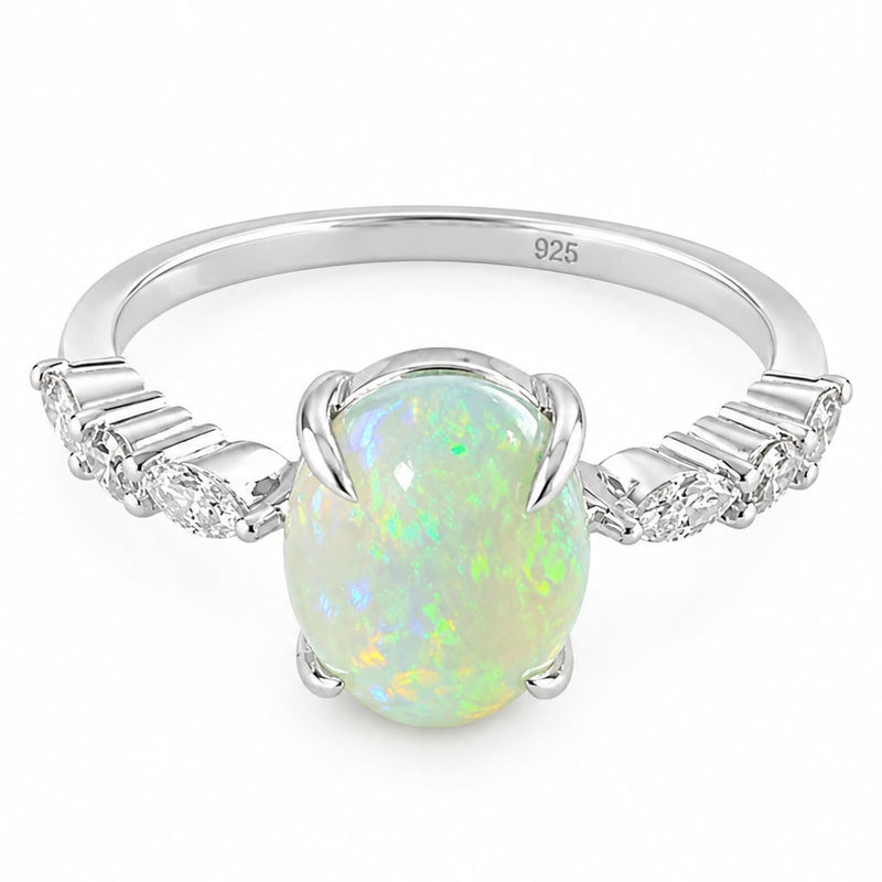 .925 Silver Luminous Opal Ring 71650