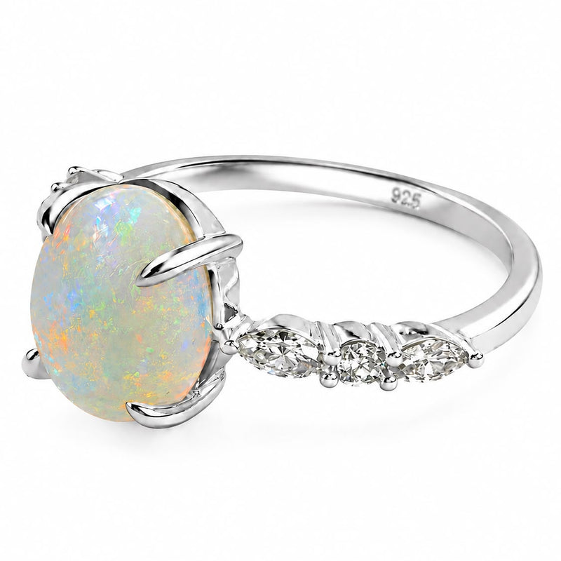 .925 Silver Luminous Opal Ring 71650