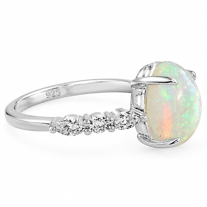 .925 Silver Luminous Opal Ring 71650