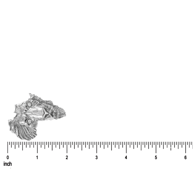 .925 Silver Medium African Lion Face Pendant 66468