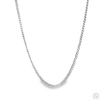 925 silver Miami Cuban chain necklace 2.0mm, sleek and polished finish.
