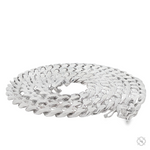 925 silver Miami Cuban chain, thick 9.5mm links with a polished finish.