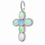 .925 Silver Opal Faith Cross 71502