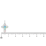 .925 Silver Opal Faith Cross 71502