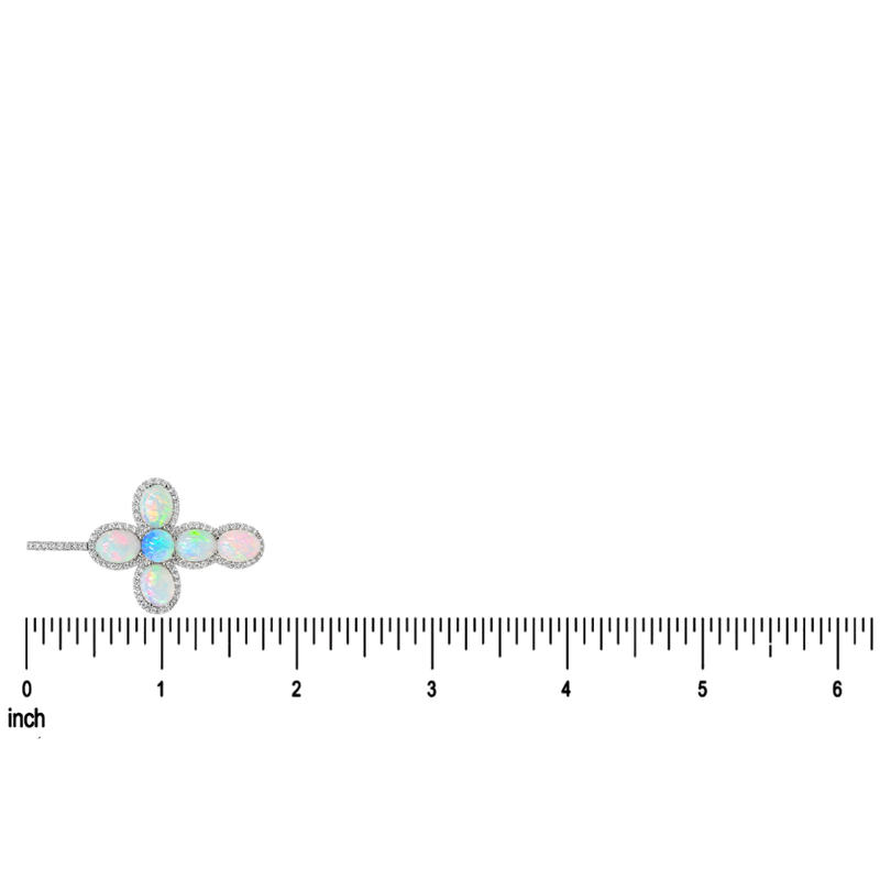 .925 Silver Opal Faith Cross 71502